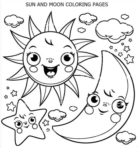 God Made The Sun Moon And Stars Coloring Pages Star Coloring Pages