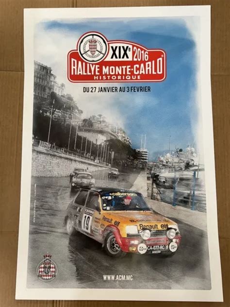 Affiche Ancienne E Rallye Monte Carlo Janv Fevr Ref