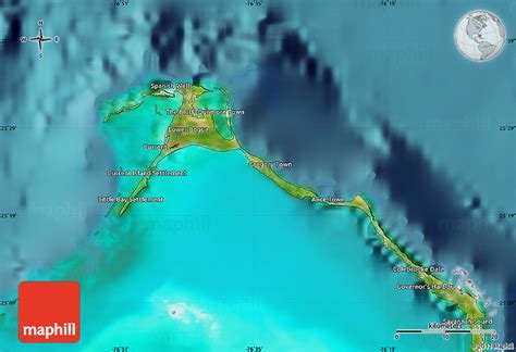 Satellite Map of North Eleuthera