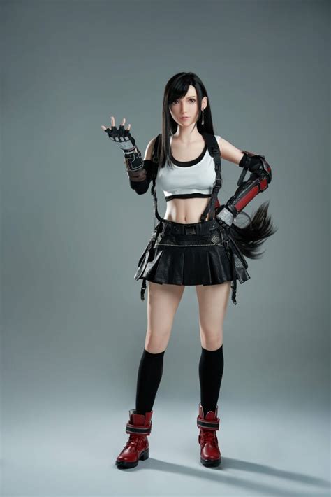 Tifa Black Hair Anime Final Fantasy Sex Doll With Silicone Head VSDoll