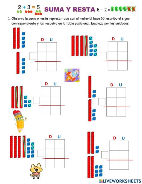 Suma Y Resta Hasta El 49 Worksheet