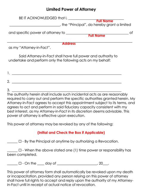 Power Of Attorney Illinois Template Meisterdase