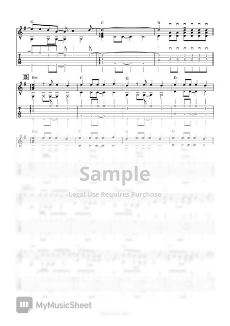 Linkin Park Numb Fingerstyle By Yuta Ueno Tab 1staff Sheet