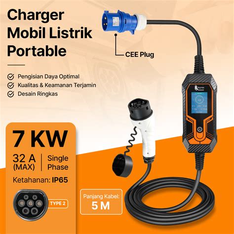 Feyree Charger Mobil Listrik Ev Phase A Kw Cee To Type Iec