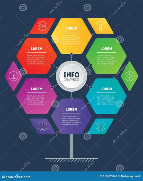 Pr Sentation Oder Infografiken Von Unternehmen Mit Sechs Optionen Web