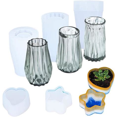 Moules En R Sine Poxy Pcs Moules En R Sine Vase Foral Silicone