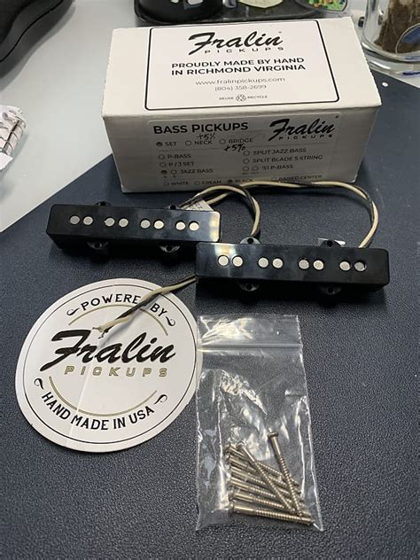 Lindy Fralin Jazz Bass Pickup Set 5 Over Black Reverb