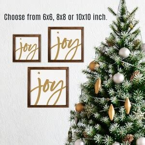 Gold Joy Christmas Wood Sign, Christmas Table Decor, Holiday Joy Wall ...