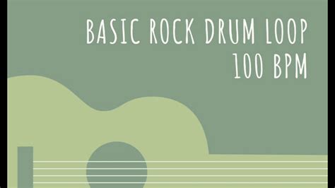 Basic Rock Drum Loop 100 Bpm Youtube