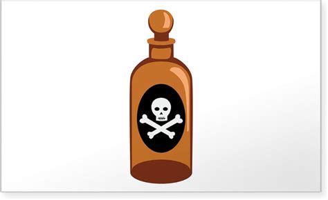 Cafepress Poison Bottle Skull Crossbones Sticker Rectangle Bumper Sticker Car Decal