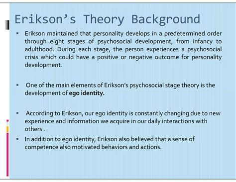 Erikson 8 stages theory | PPT