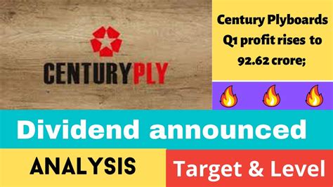 Century Ply Share Price Q Results News Dividend Announced Youtube