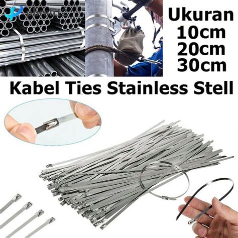 Jual Kabel Tis Cable Ties Zip Tie Lock Bahan Besi Stainless Stel