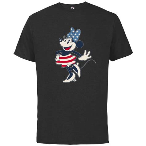 Disney Minnie Mouse Vintage Americana Short Sleeve Cotton T Shirt For