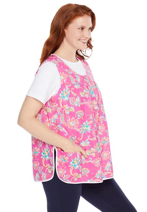 Only Necessities Womens Plus Size Snap Front Apron Ebay