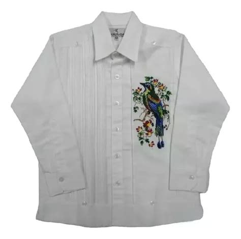 Guayabera Yucateca Bordada P Jaro Toh Ni O Ml Mayakim Meses Sin Inter S