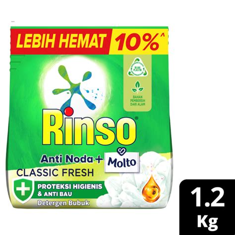 Rinso Molto Anti Noda Detergen Bubuk Classic Fresh 1 2Kg Lazada Indonesia