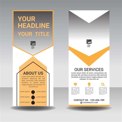 Vector Professional Roll Up Vertical Banner Template Design