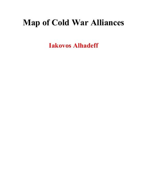 Map of Cold War Alliances