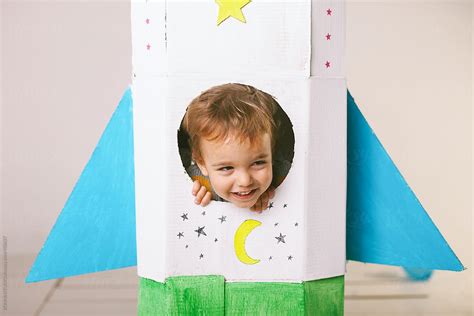 "Child Playing On A Diy Rocket." by Stocksy Contributor "BONNINSTUDIO ...