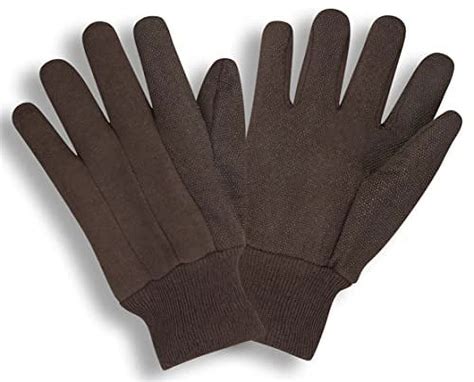 12 Pack Of Cordova 1510 Pvc Micro Dotted Brown Jersey Work Gloves Knit