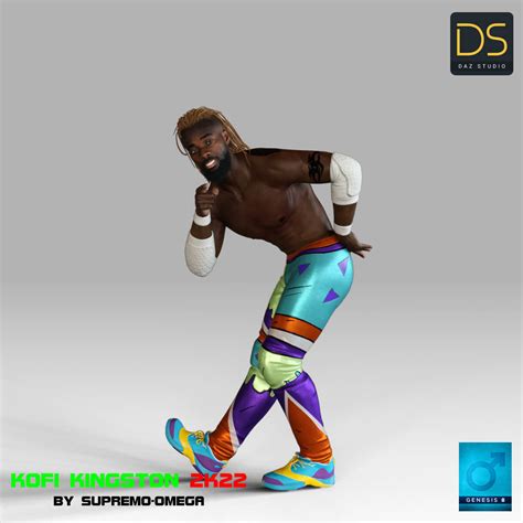 Kofi Kingston K For G Male Daz Content By Supremoomega