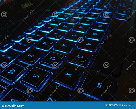 Keyboard backlight stock photo. Image of laptop, alphabate - 201190688