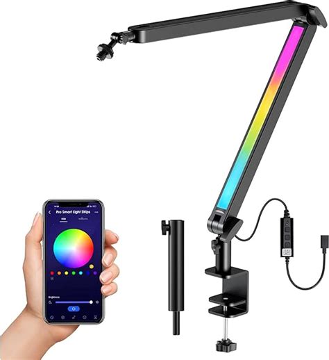 Youshares Mic Boom Arm With Rgb Lights Premium Microphone Boom Arm