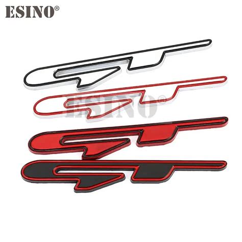 Car Styling Gt D Metal Chrome Zinc Alloy Emblem Car Badge Body Trunk