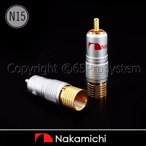 Nakamichi Rca Plugs Locking Connector 10mm N15 หัว Rca นากามิชิ แบบขันล็อคได้ 24k Gold Plated