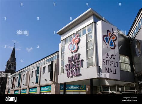 Front entrance to Bow Street Mall shopping centre Stock Photo - Alamy