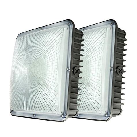 Wyzm 300 Watt Equivalent Integrated Led Bronze Outdoor Security Light Canopy Light Area Light