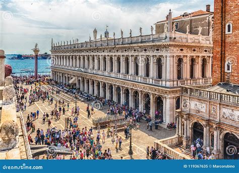 Aerial View Of The Iconic St Mark S Square Venice Italy Editorial