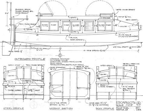 Narrow Boat Hull Plans