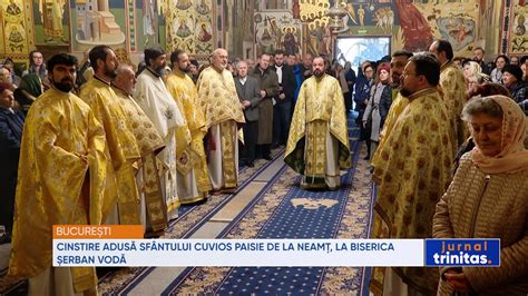 Cinstire adusă Sfântului Cuvios Paisie de la Neamț la Biserica Șerban