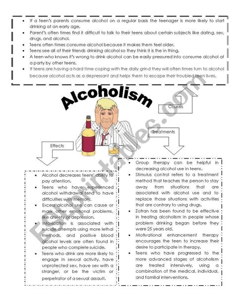 Worksheets For Alcohol Recovery