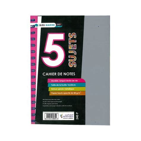 Cahier De Sujets Spirale P Petits Carreaux G Petit Format A