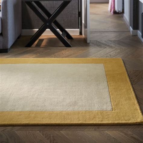 Origins Borders Ochre Wool Rug Ashanti Rugs