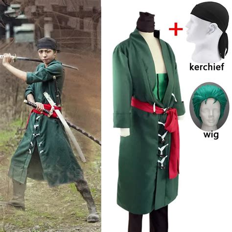 Anime Japon S Roronoa Zoro Cosplay Traje Comic Halloween Robe Conjunto