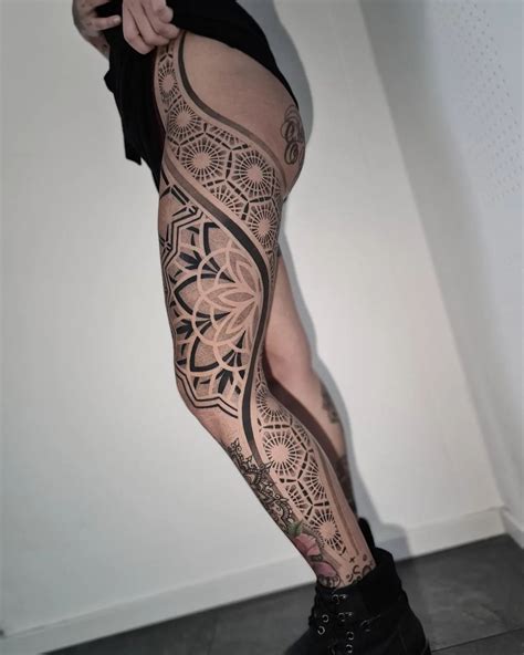 Geometric Tattoo Leg Artofit