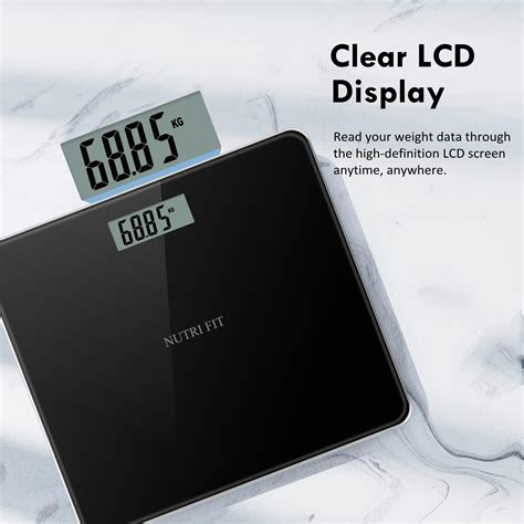 Nutri Fit Digital Bathroom Scale For Body Weight Bath Scale For