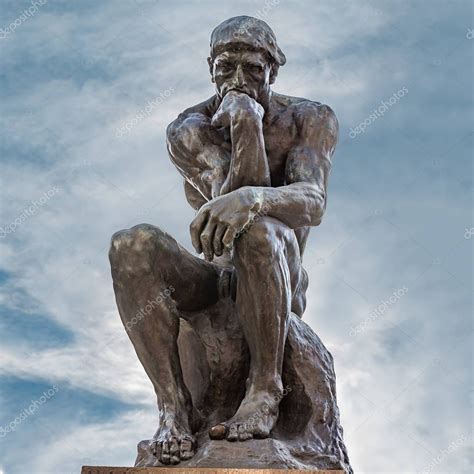 La Famosa Escultura De Bronce De Auguste Rodin El Pensador En El