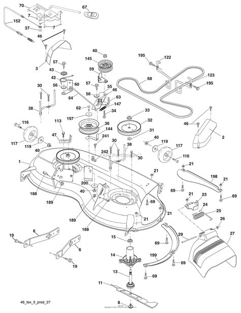 Husqvarna Riding Mower Deck Diagram