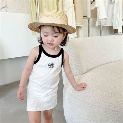 Girl Dress Plain Cotton Korean Sleeveless Slip Dresses Kids Summer Korean Baby Clothes | Lazada