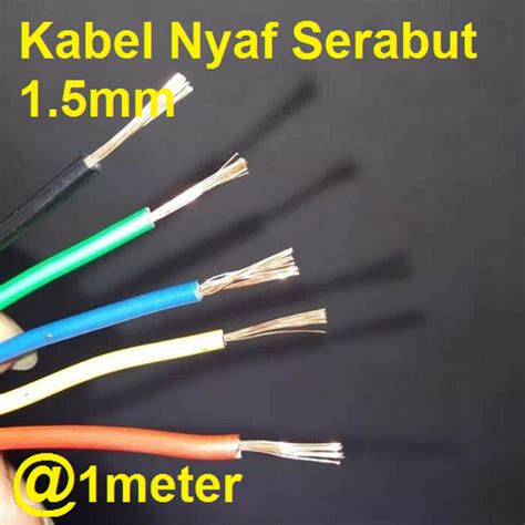 Jual Kabel Nyaf Mm Tebal Mm Eceran M Tunggal Serabut Tembaga