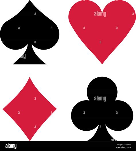 Suit cards spades hearts diamonds clubs Stock Photo - Alamy