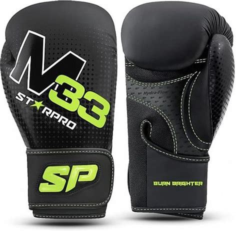 Перчатки боксерские STAR PRO M33, черно-зеленые (10 унций) купить на ...