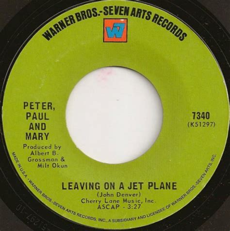 Peter Paul And Mary Leaving On A Jet Plane 1969 Vinyl Discogs