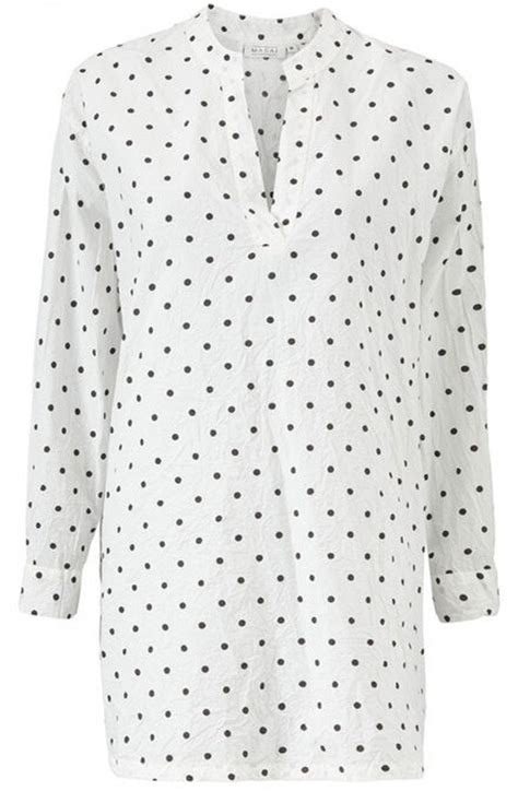 Masai Clothing Glima Oversized Polka Dot Tunic Tunics From Shirt