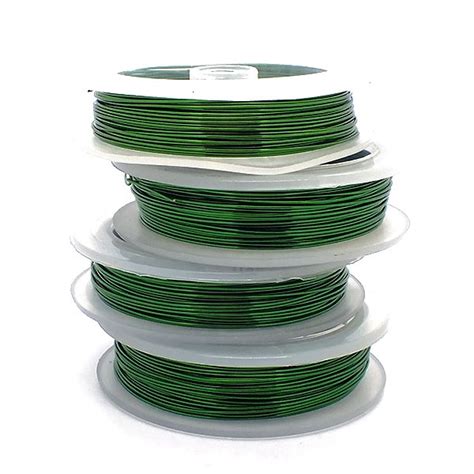 Craftjewellery Wire 1mm 18ga Non Tarnish Green 4m